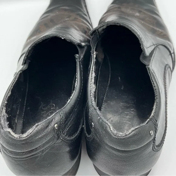Guess Men's Marciano Black Leather Vintage Slip-On Shoes 12 Western‎ Chic Slick - Picture 8 of 16